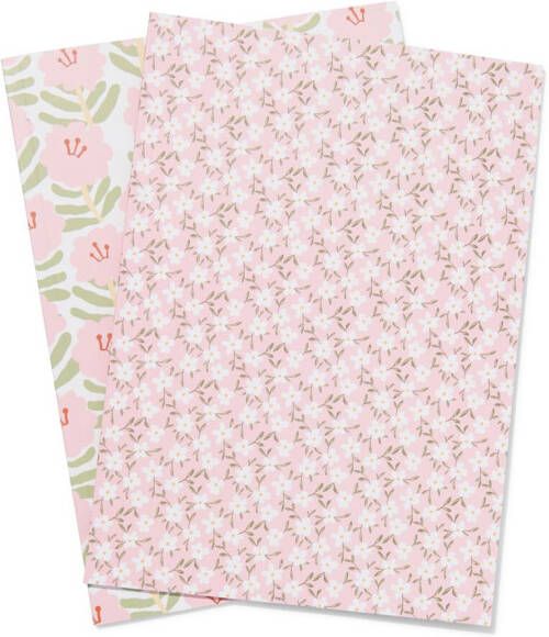 HEMA Schriften A4 Gelinieerd Bloemen 2 Stuks