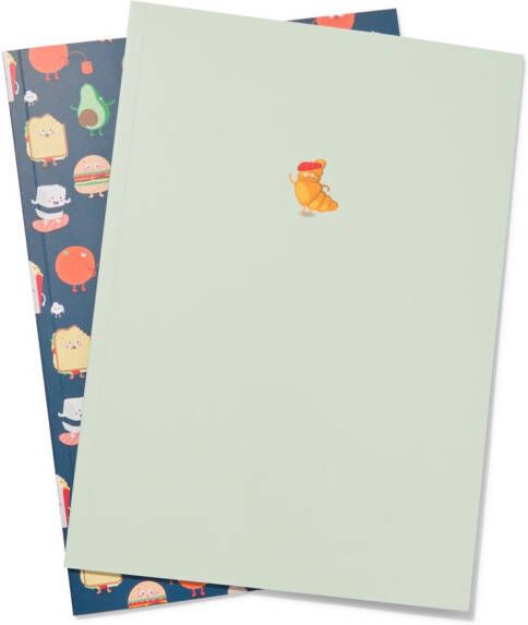 HEMA Schriften A4 Gelinieerd Croissant 2 Stuks