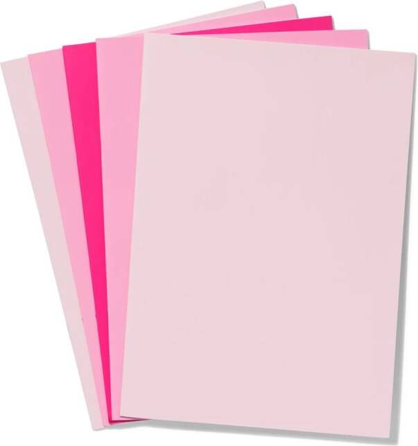 HEMA Schriften A4 Gelinieerd Roze 5 Stuks