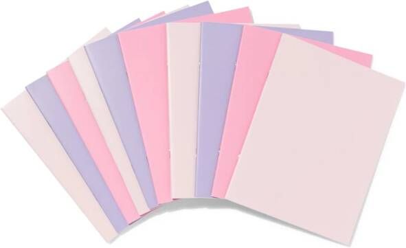 HEMA Schriften A5 Gelinieerd Roze 10 Stuks