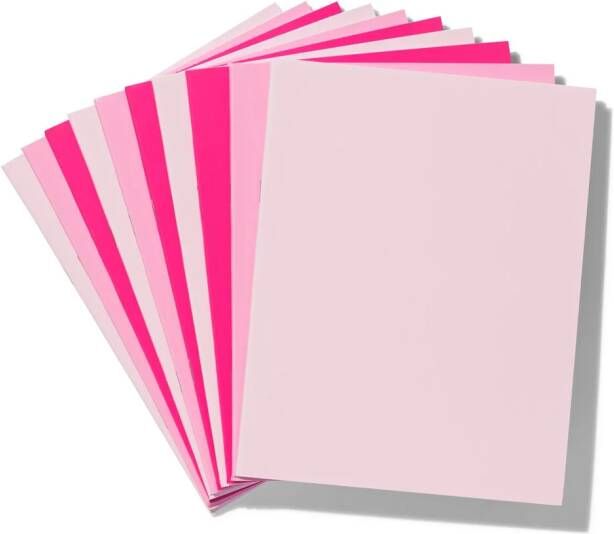 HEMA Schriften A5 Gelinieerd Roze 10 Stuks