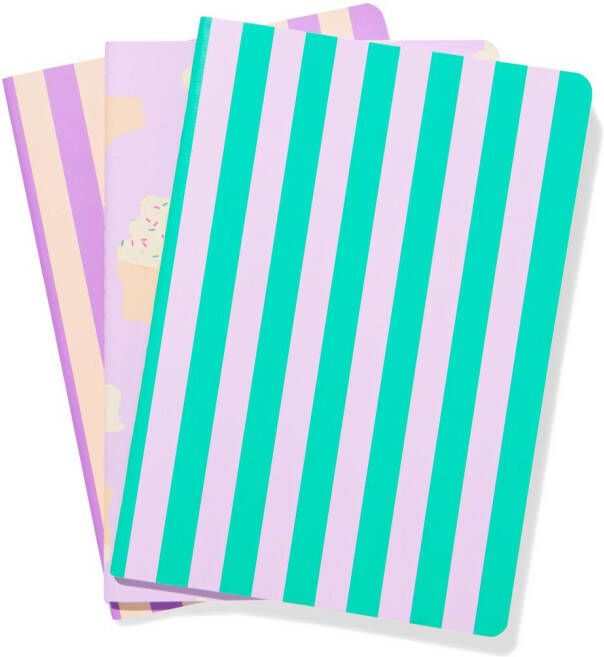 HEMA Schriften A5 Gelinieerd Strepen 3 Stuks