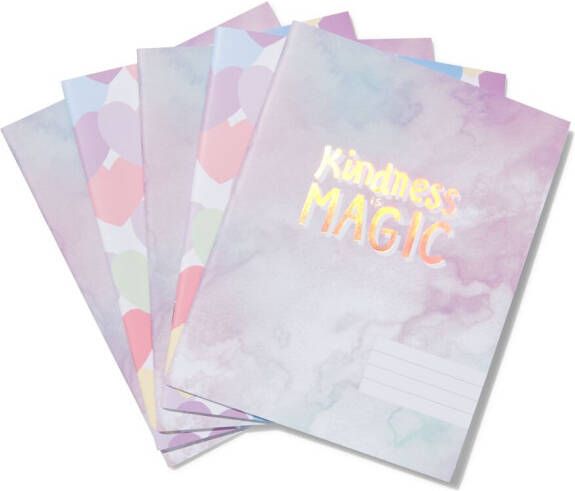 HEMA Schriften A5 Gelinieerd Tie Dye 5 Stuks