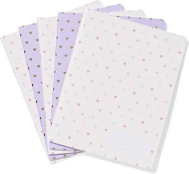 HEMA Schriften A5 Lijnen 5 Stuks