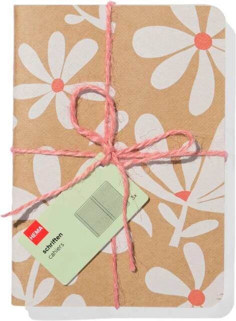 HEMA Schriften A6 Bloemen 3 Stuks