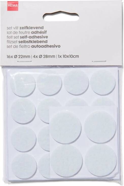 HEMA Set Zelfklevend Vilt (wit) - Foto 1