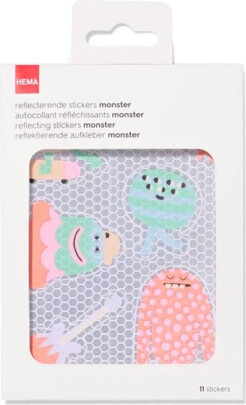 HEMA Stickers Monster Met Reflectie Monster
