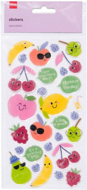 HEMA Stickervel 3D 19x10 Fruit