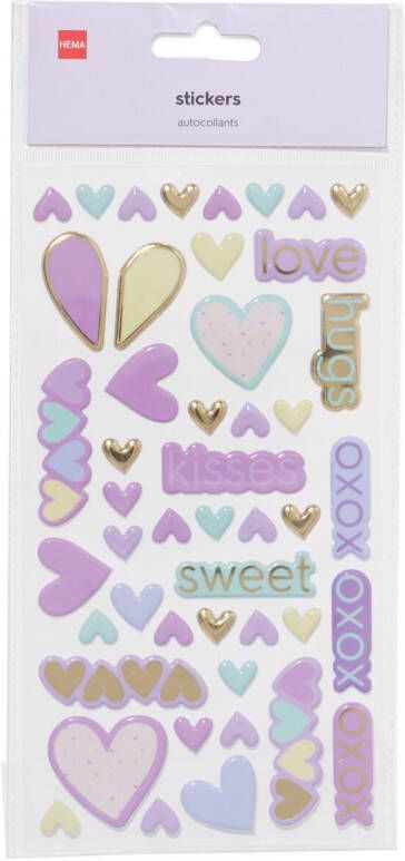 HEMA Stickervel Liefde Pastel