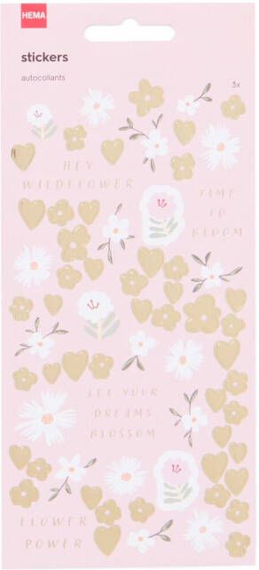 HEMA Stickervellen 19x10 Bloemen 3 Stuks