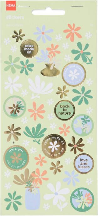 HEMA Stickervellen 19x11 Bloemen 3 Stuks