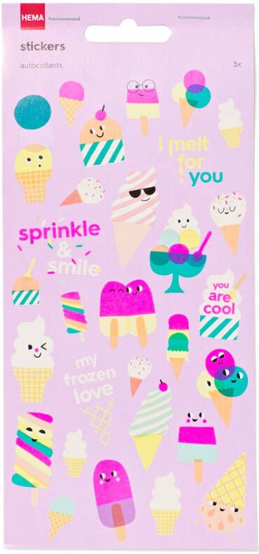 HEMA Stickervellen Ijsjes 3 Stuks