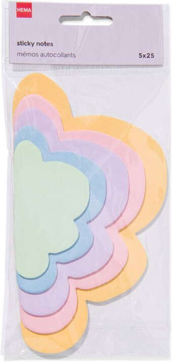 HEMA Sticky Note Blokjes Wolken 5 Stuks