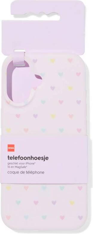 HEMA Telefoonhoes IPhone XR 11 Hartjes Wit