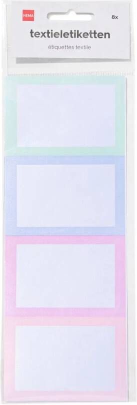 HEMA Textieletiketten Pastel 8 Stuks