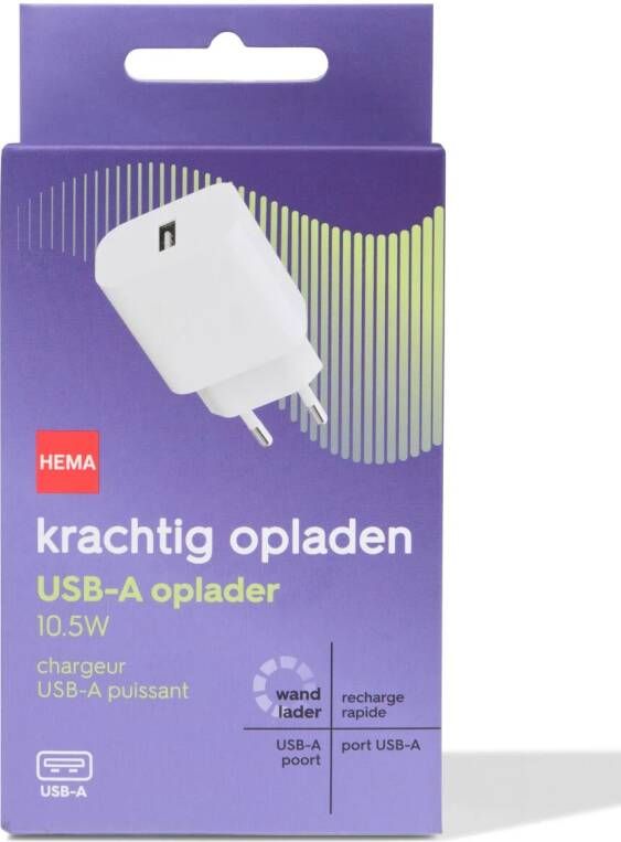 HEMA USB Oplader 2.1A Met 1 Poort Wit