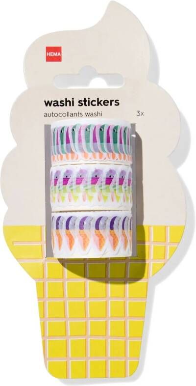 HEMA Washi Stickers Op Rol 3 Stuks