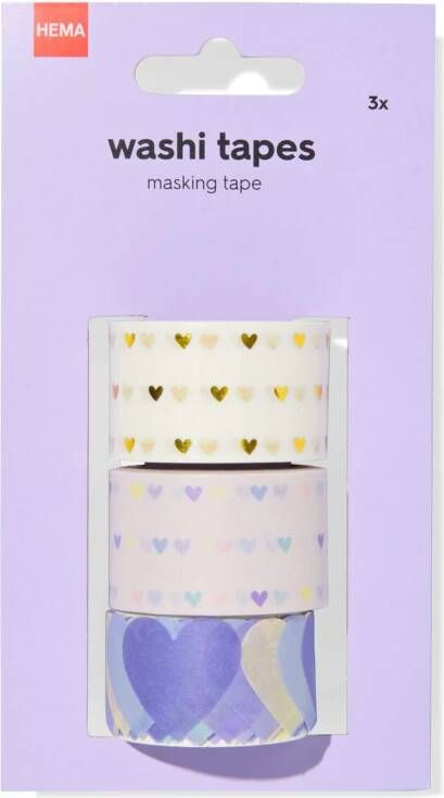 HEMA Washi Tape Bloemen 2.5cm 4 Stuks