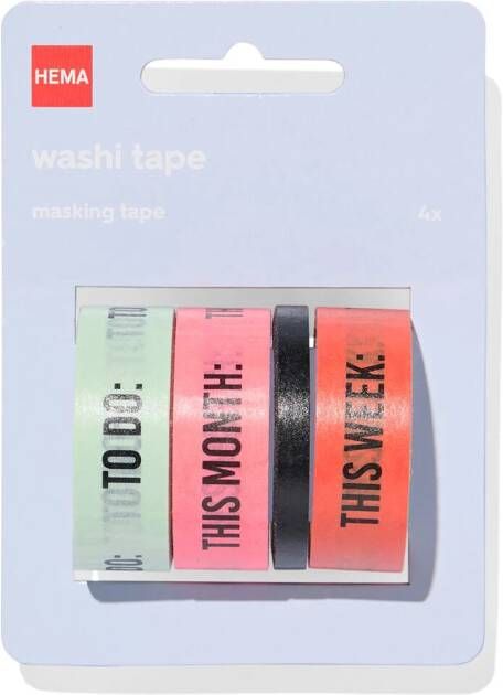 HEMA Washi Tapes 4 Stuks