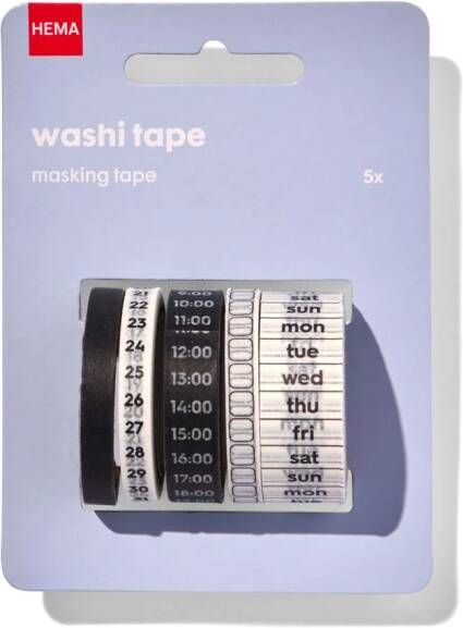 HEMA Washi Tapes 5 Stuks