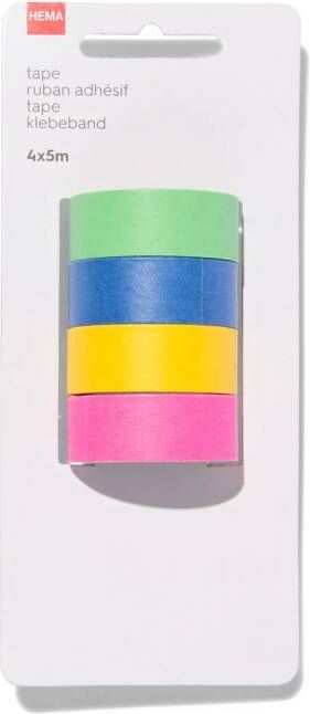 HEMA Washi Tapes 5mx1.5cm  - 4 Stuks