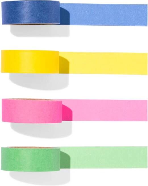 HEMA Washi Tapes Effen 4 Stuks