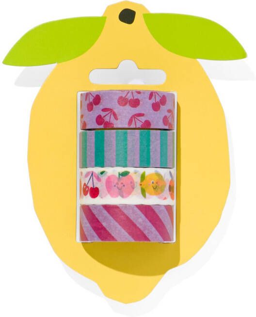 HEMA Washi Tapes Fruit 4 Stuks