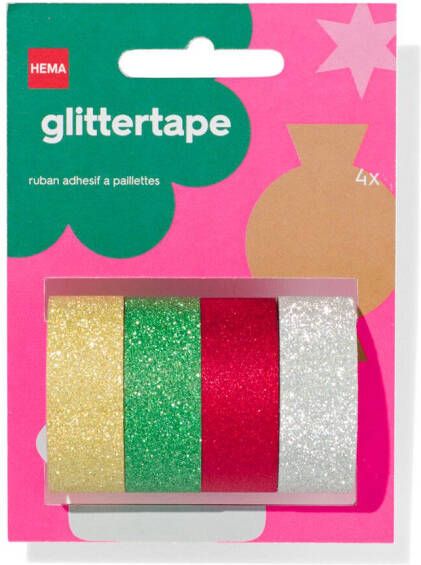 HEMA Washi Tapes Met Glitter 4 Stuks