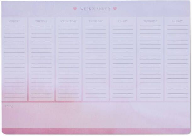 HEMA Weekplanner Magnetisch A4 Roze