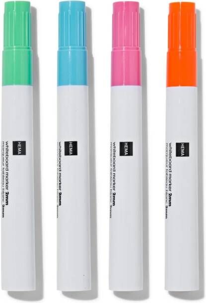 HEMA Whiteboard Markers 2mm Pastel 4 Stuks