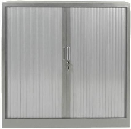 Schaffenburg Aurelius roldeurkast 118x120x43cm ombouw en lamellenkleur aluminium