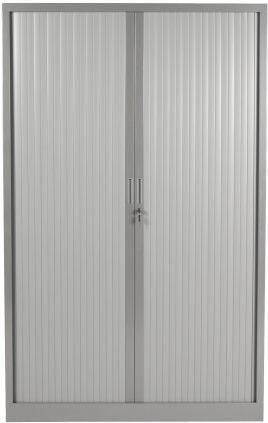 Schaffenburg Aurelius roldeurkast 198x120x43cm ombouw en lamellenkleur aluminium RAL9006.