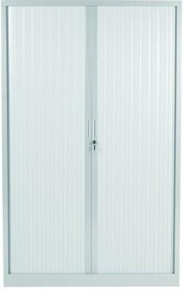 Schaffenburg Aurelius roldeurkast 198x120x43cm ombouw en lamellenkleur wit RAL9010.