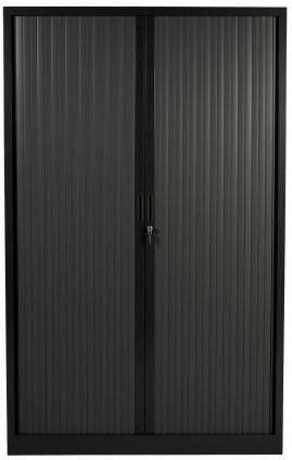 Schaffenburg Aurelius roldeurkast 198x120x43cm ombouw en lamellenkleur zwart RAL9011.