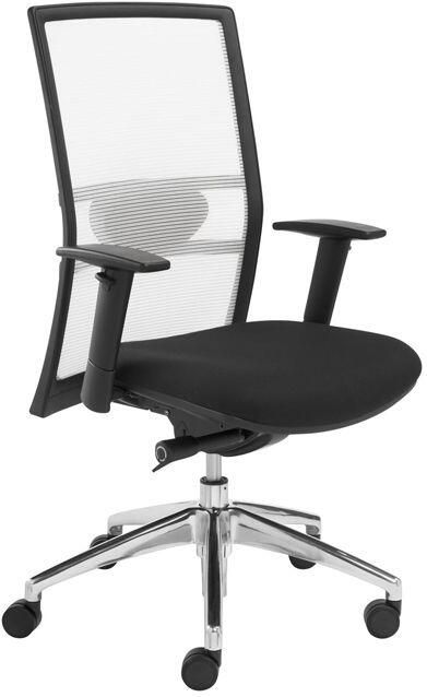 ABC Kantoormeubelen Bureaustoel wit zwart 1514