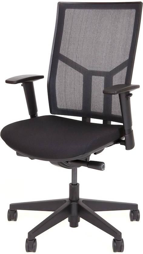 ABC Kantoormeubelen Bureaustoel zwart stof zwart mesh