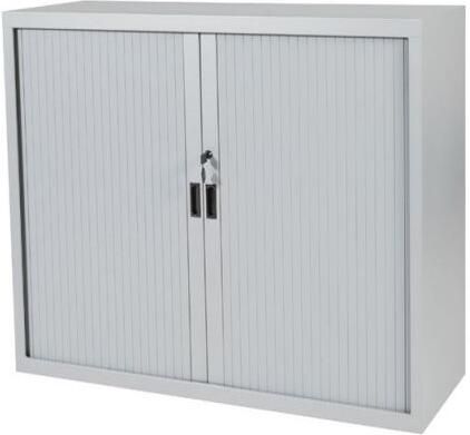 Schaffenburg Claudius Basic roldeurkast 105x120x45cm. ombouw en lamellenkleur aluminium(Interieur apart bestellen )
