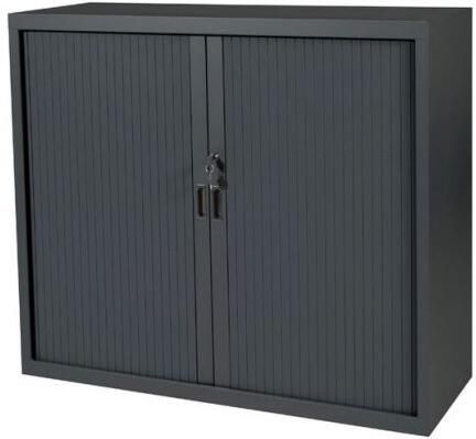 Schaffenburg Claudius Basic roldeurkast 105x120x45cm. ombouw en lamellenkleur zwart Interieur apart bestellen )