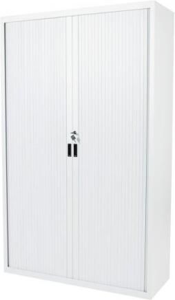 Schaffenburg Claudius Basic roldeurkast 198x120x45cm. ombouw en lamellenkleur wit(Interieur apart bestellen )