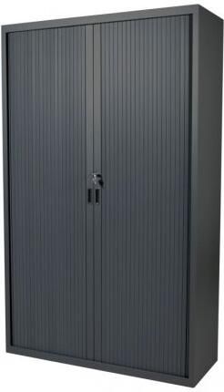 Schaffenburg Claudius Basic roldeurkast 198x120x45cm. ombouw en lamellenkleur zwart(Interieur apart bestellen )
