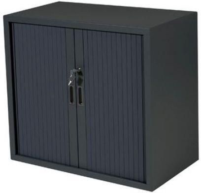 Schaffenburg Claudius Basic roldeurkast 72 8x80x45cm. ombouw en lamellenkleur zwart(RAL9011 )