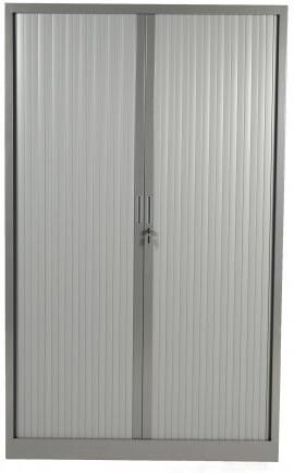 Schaffenburg Claudius Plus Roldeurkast 198x80x45cm. Stalen ombouw en kunststof lamellen zwart (Interieur apart bestellen).