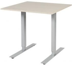 Schaffenburg Electric-T bureau zit-sta (69-116cm) hoogte verstelbaar dmv elektromotoren met 80x80cm lindberg eiken 20mm blad en aluminium (RAL9006) frame