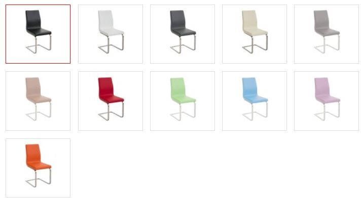 KantoormeubelenPlus Eetkamerstoel Sledestoel Tonder Kunstleer Oranje