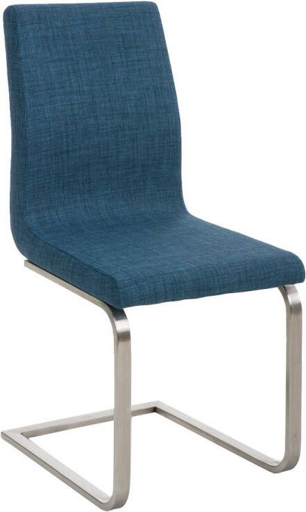 KantoormeubelenPlus Eetkamerstoel Sledestoel Tonder Stof Blauw