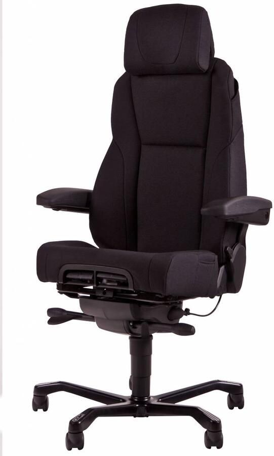 Kantoormeubelen Plus 24 uurs bureaustoel A381 zwart stof