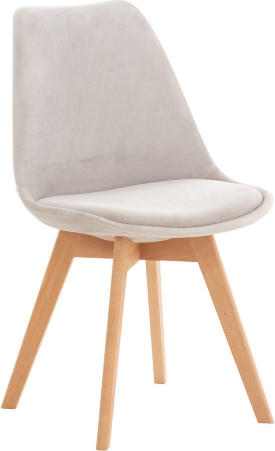 KantoormeubelenPlus Bezoekers Vergaderstoel Ahtari Fluweel Lichtgrijs