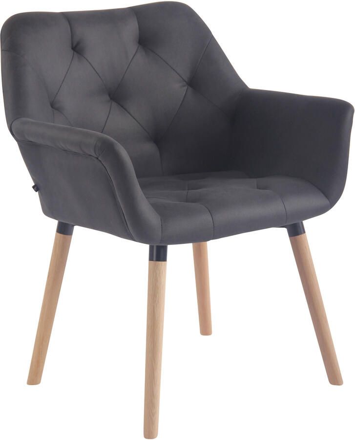 KantoormeubelenPlus Bezoekers Vergaderstoel Albertslund Vintage Kunstleer NB Zwart