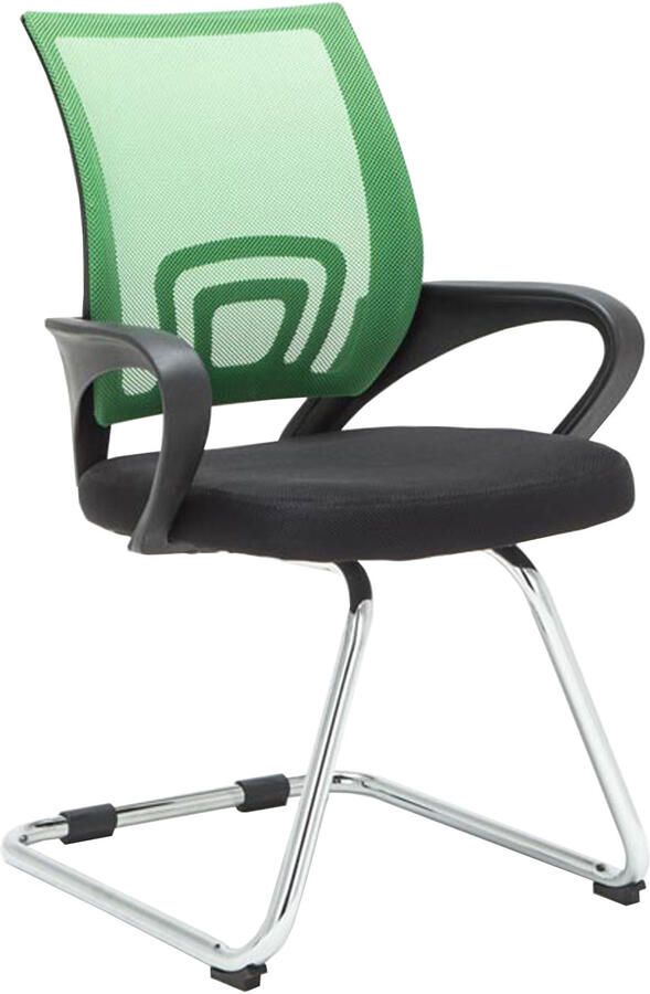 KantoormeubelenPlus Bezoekers Vergaderstoel Ringsted slede frame Groen Mesh