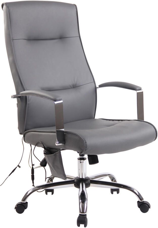 KantoormeubelenPlus Bureaustoel Bryne Kunstleer met Massagefunctie Grijs